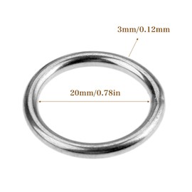 5個入り ステンレス鋼 Oリング 溶接 ステンレススチール製 Oリングセット 船用 ハンギングリング ボート用 内径20mm