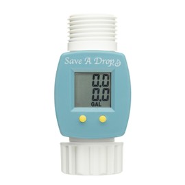 Save a Drop P3 Water Flow Meter with Reversed Display for Reading Gallon Usage from an Outdoor Garden Hose | Great for Campers and Boats | Helps Conserve Water