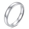 KAMASATO 4mm Tungsten Carbide Rings for Men Women Dome Polished