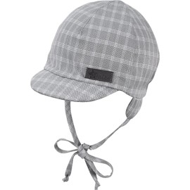 Sterntaler Boys Peaked Cap with Ties and Ear Flaps, smoke Grey