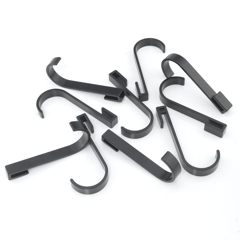 ITROLLE 10PCS Black Heavy Duty Hooks Pot Rack Hooks Wire