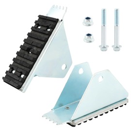 Anti-Skid Shoe Kit for Extension Ladders, Rubber Padded Feet Ladder Replacement Safety Shoe Kit, Feet Foot Pads, Cover for Extension Ladder Feets Accessories Parts(Color:Silver)