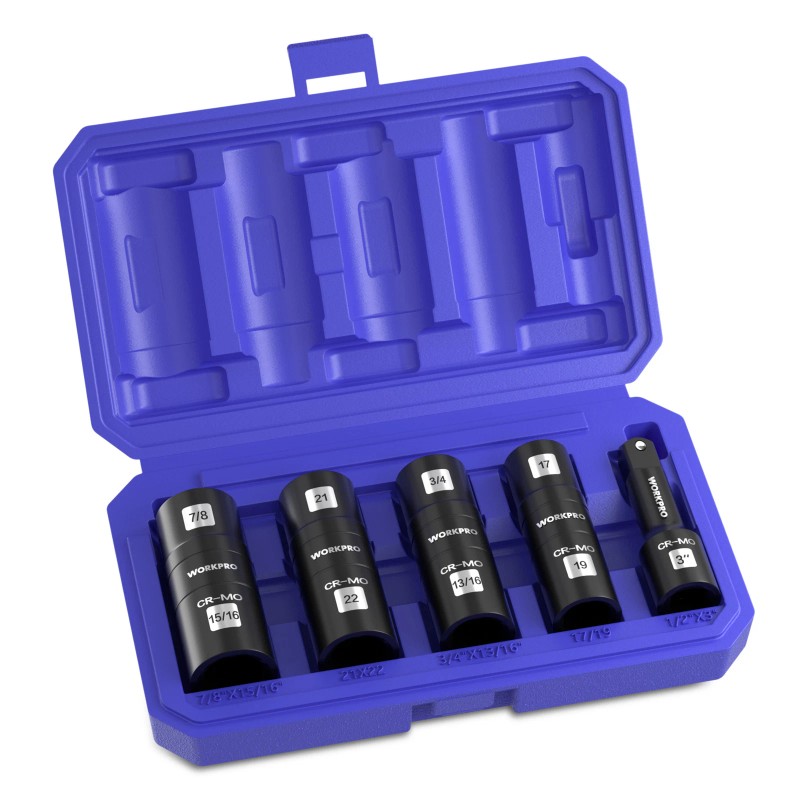 WORKPRO 5PCS Impact Socket Set 1/2" Drive Lug Nut Socket