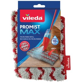 Vileda ProMist MAX Microfibre Scrub Pad Mop Head (1 Pack) | Extra Scrubbing Power | Dual-Sided Mop Refill | Reusable, Machine-Washable
