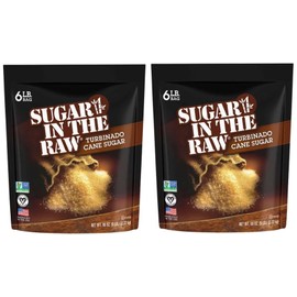 Sugar Raw Natural Cane Turbinado Sugar - 6 Lb (2 Pack)