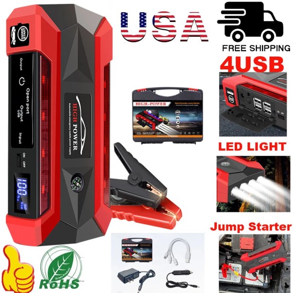 Unbranded 100000mAh Car Jump Starter Booster Jumper Box Power Bank
