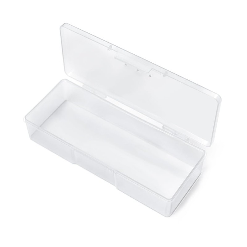 Rolabling Transparent Box Storage Case for Nail Art Equipment Manicure