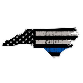 North Carolina State (U34) Thin Blue Line Vinyl Yeti Tumbler Decal Sticker Laptop/Netbook