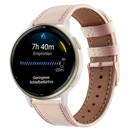 Strap for Garmin Vivoactive 5/3/Venu 2 Plus/Vanu Sq 2 Leather Bracelets, Genuine Leather Replacement Strap for Vívomove Trend/Sport/Luxe 42 mm/Style 42 mm/Vívomove 3 44 mm, 20 mm Leather Watch Strap