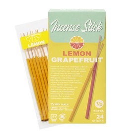 1/2 MIX HALF Incense, Lemon & Grapefruit Incense Stick, Short Size, 2 Scents, 24 Sticks OA-HGL-2-2