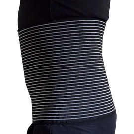 Abdominal Band Post-Operative Unisex Postpartum Containing Operation Relieves Back Pain Adjustable Closure H 28 (Black, L)