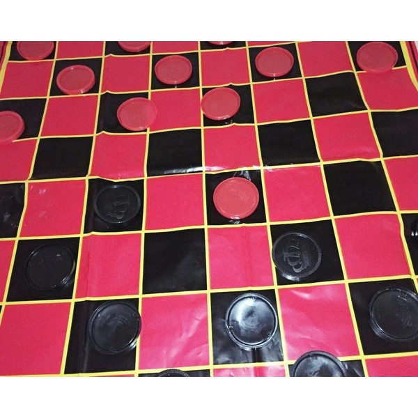 25 Piece Plastic Jumbo Checkers Game Set