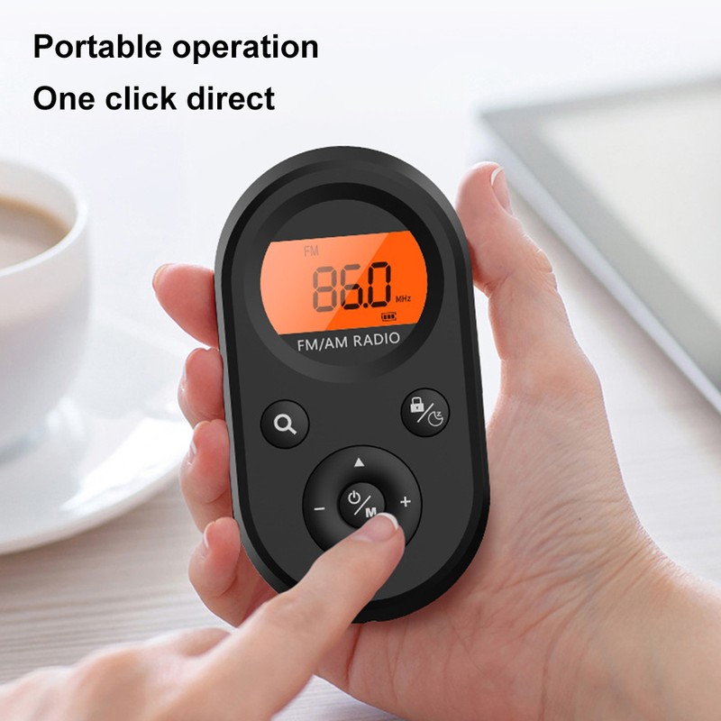 Pocket Radio Mini AM FM Radio Portable Rechargeable Radio for