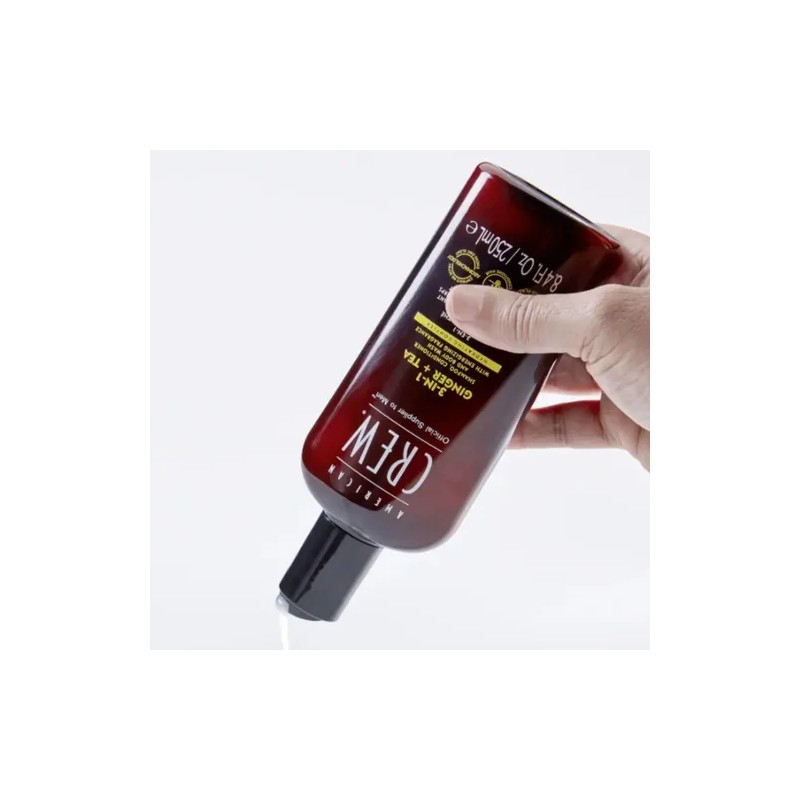 Shampoo Acondicionador Y Gel 3 En 1 American Crew Ginger+tea