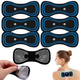 6 Stück Massagegerät Nacken Schulter,Ersatz-Pads für Zervix-Massagegerät,Verwendung mit einem Massagegerät Mikrostrom-Massagegerät,Austauschbarer,Selbstklebender Patch,Tragbarer Mini-MassagegerätPatch