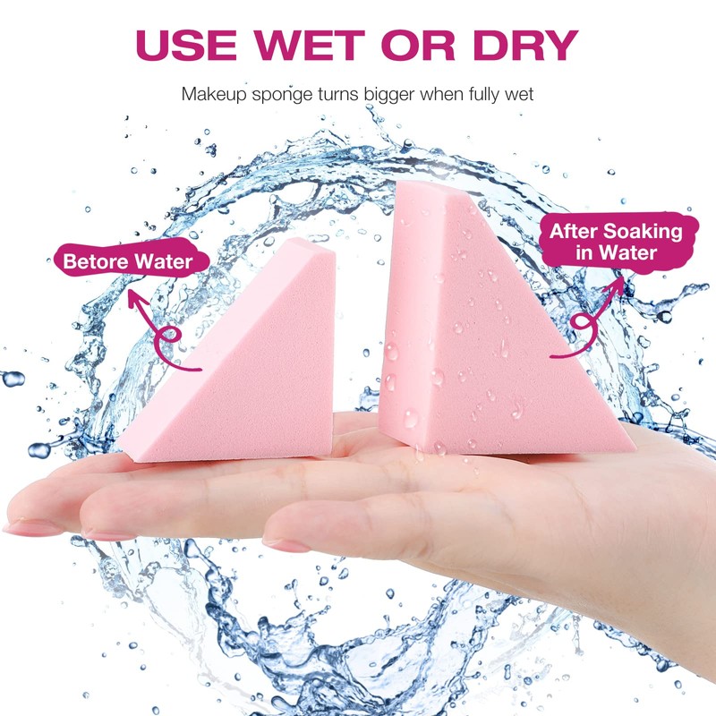 WSYUB Makeup Sponges Wedges, Disposable Makeup Applicator Cosmetic Wedges Sponges