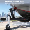 TOWKING 8" Spoke Wheel Trailer Jack, 10" Vertical Movement, 1500