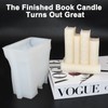 3D Book Silicone Candle Mold Large Retro Book Shape Silicone