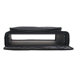 Sound Town Portable 2U Rack Bag, Soft Rack Case with 14" Rackable Depth, Plywood Rack Frame, Shoulder Strap, Accessory Pocket (STRB-216B)