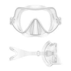W WSTOO Swimming Goggles Scuba Snorkeling Mask for Adults, Anti-Glare Tempered Glass with Panoramic View Anti-Fog Anti-Leak, for Swimming Snorkeling Scuba Diving