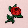 Red Rose Patch Embroidered Badge Iron On Sew On Emblem