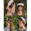 luzen 1Pcs Crochet Headbands Elastic Macrame Boho Headbands Braided Hairband