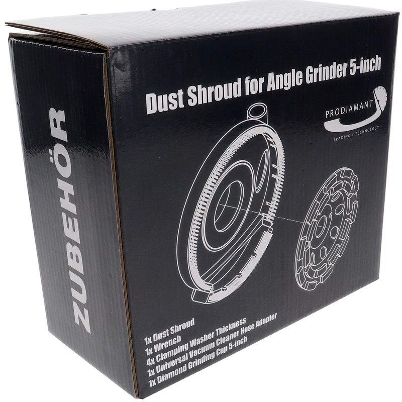 PRODIAMANT Dust Extraction Hood with Brushes for 115 mm and