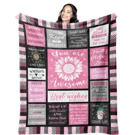 Mcurore Get Well Soon Gifts for Women After Surgery, Sympathy Gift, Inspirational/Relaxation Gifts for Women, Spiritual/Motivational/Encouragement/You are Awesome Gifts for Women Blanket 50"x40"