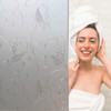 Bathroom Window Privacy Film Floral,Glass Shower Door Cover for Privacy,Decorative