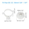 QUARKZMAN Pack of 12 PVC Pipe Clamps with Base, Suitable