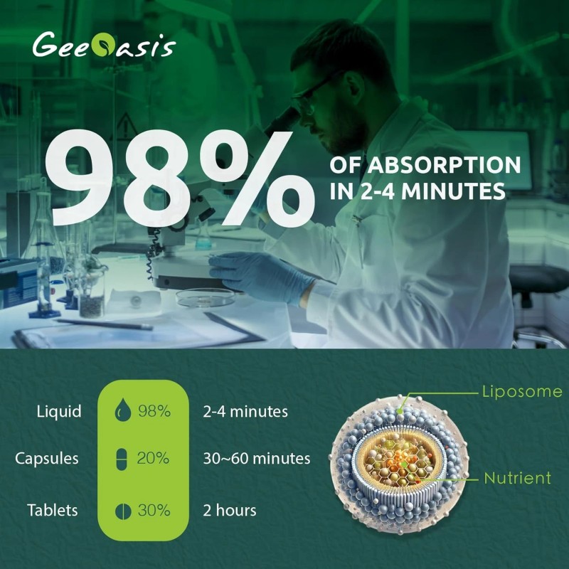 Geeoasis Liposomal Liquid NAC Supplement N-Acetyl Cysteine Drops, N Acetyl