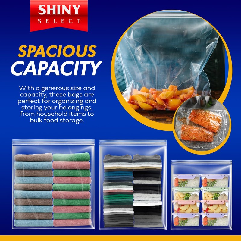 [PACK OF 25] Extra X-Large Big 5 Gallon Storage Bags