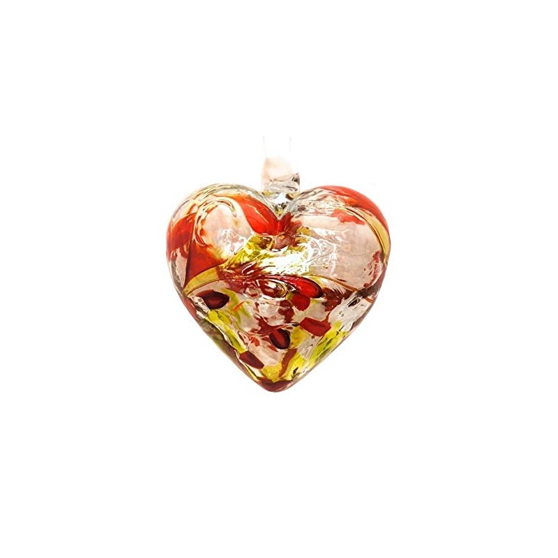 Milford Collection Glass Friendship Heart Small - Peridot