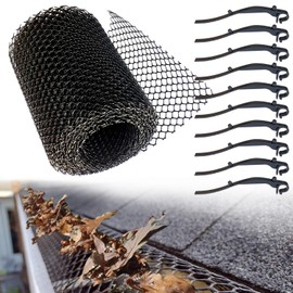 Gutter Leaf Protection Gutter Protection 6 m x 15 cm Rain Gutter Leaf Protection Plastic Leaf Protection Gutter 1 Piece (1)