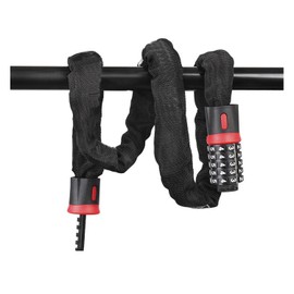 Candado de Cadena de Combinación de 5 Dígitos,Candado de Cadena de Bicicleta con,Candado de Bicicleta Seguro y Protegido para Bicicletas, Motocicletas,Scooter,Puertas y Cercas (90cm)