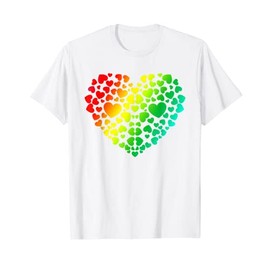 Heart Shape Love Elegant Colorful Heart T-Shirt