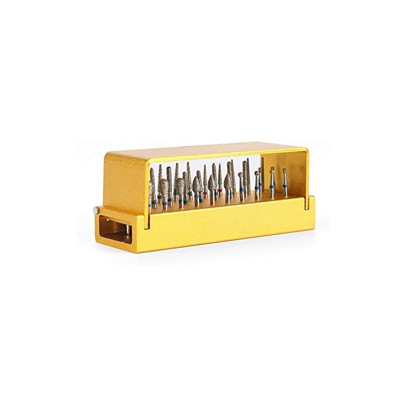 High Speed Diamond Bur Set with Aluminium Alloy Shelf by