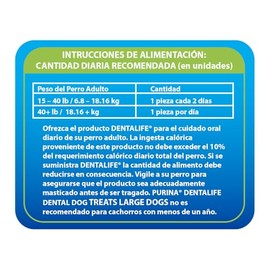 Purina Dentalife Snack Cuidado Oral Para Perros Adultos Raza Grande 221g                                                                              