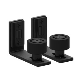 QINAIXQM Adjustable Floor Guide Wall/Door Bottom Sliding Door Floor Guide Black 2 Pieces