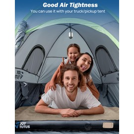 JOYTUTUS Truck Bed Air Mattress for 5.5-5.8Ft with Built-in Air Pump, Compact Regular Beds Inflatable Mattress for Outdoor Camping, with Carry Bag & Cup Holder