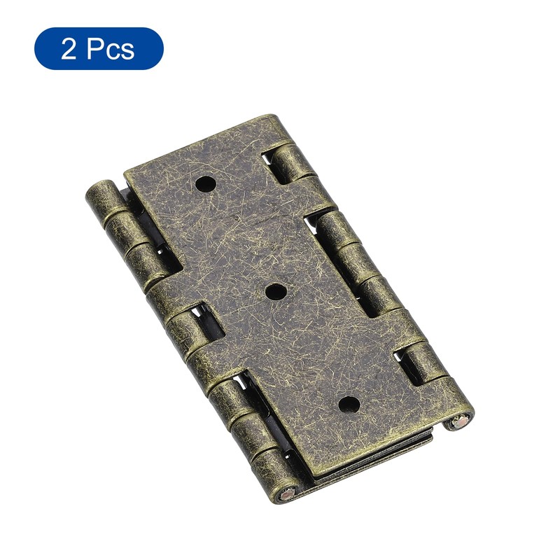 sourcing map Double Acting Hinges Folding Screen, 2Pcs 2.99" Double
