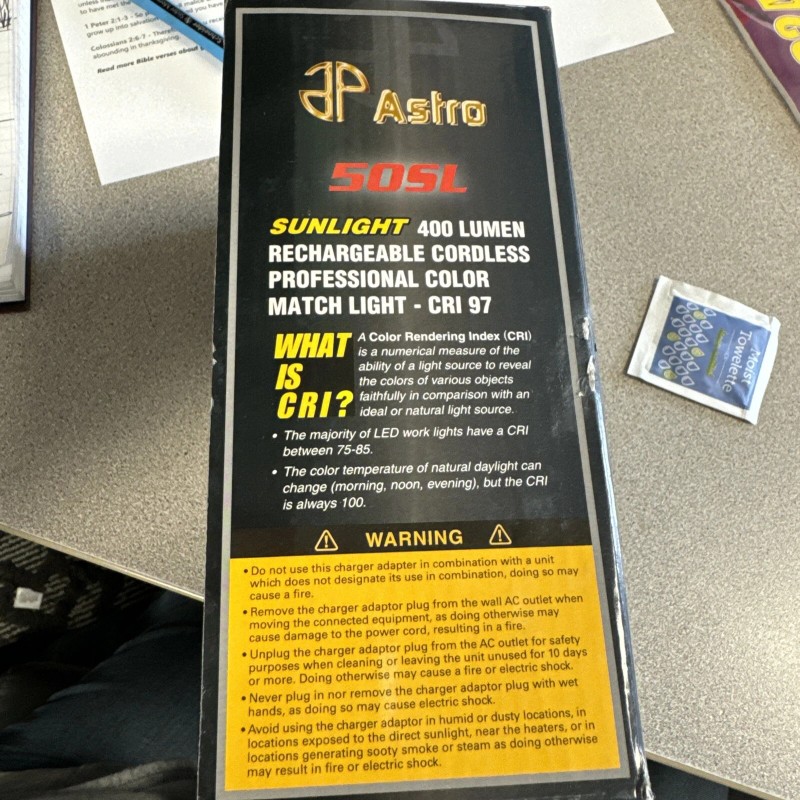 AST Handheld Rechargeable Color Match Light 400 Lumen