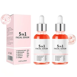 Finones Skin Vitamin Serum,5 in 1 Anti Wrinkle Firming Essence, Lifting Firming Essence, Anti-Aging Serum, Nourishing and Hydrating, Reduce Fine Lines (2 Pcs)