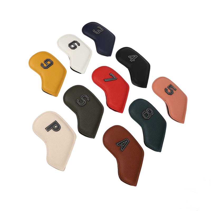 10Pcs Golf Iron Club Head Covers Headcovers Set Golf Iron