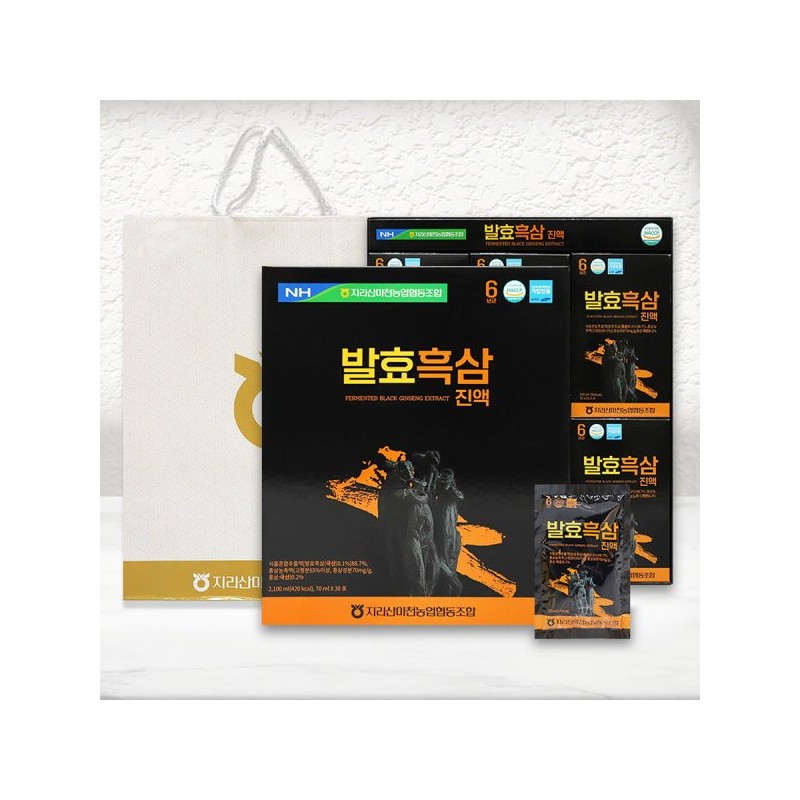 발효흑삼 진액 70ml x 30포 선물세트 홍삼 Fermented Black Ginseng