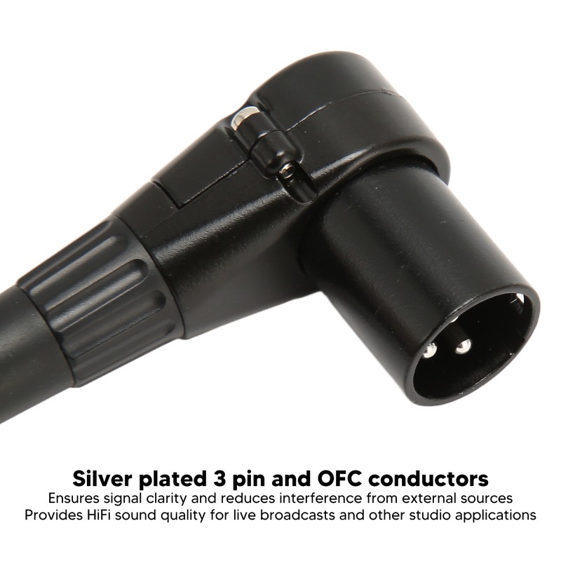XLR to XLR Cable Elbow Male to Straight Female HiFi