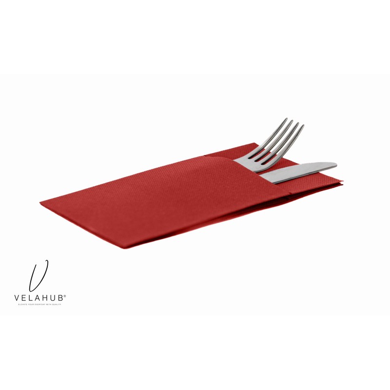 VelaHub Soft Point 50 Cutlery Napkins, High-Quality Disposable Napkins, 32
