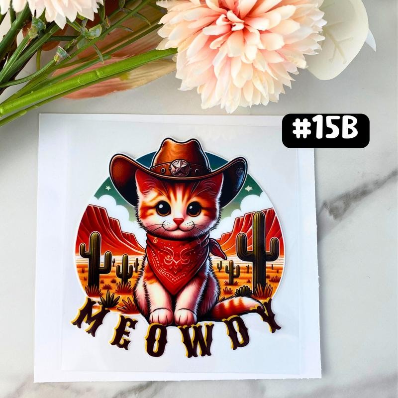 UV DTF DECALS, 4" height, Cup Decals, Cup Stickers, Cup