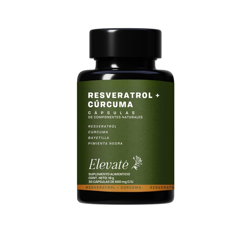 Resveratrol + Cúrcuma | 30 Cápsulas de 600 mg |