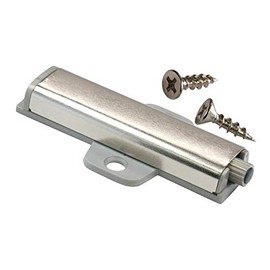 Rok Hardware Slim Brushed Nickel Drawer Cabinet Door Push Touch Latch Kitchen Home (1 Pack, Cross)